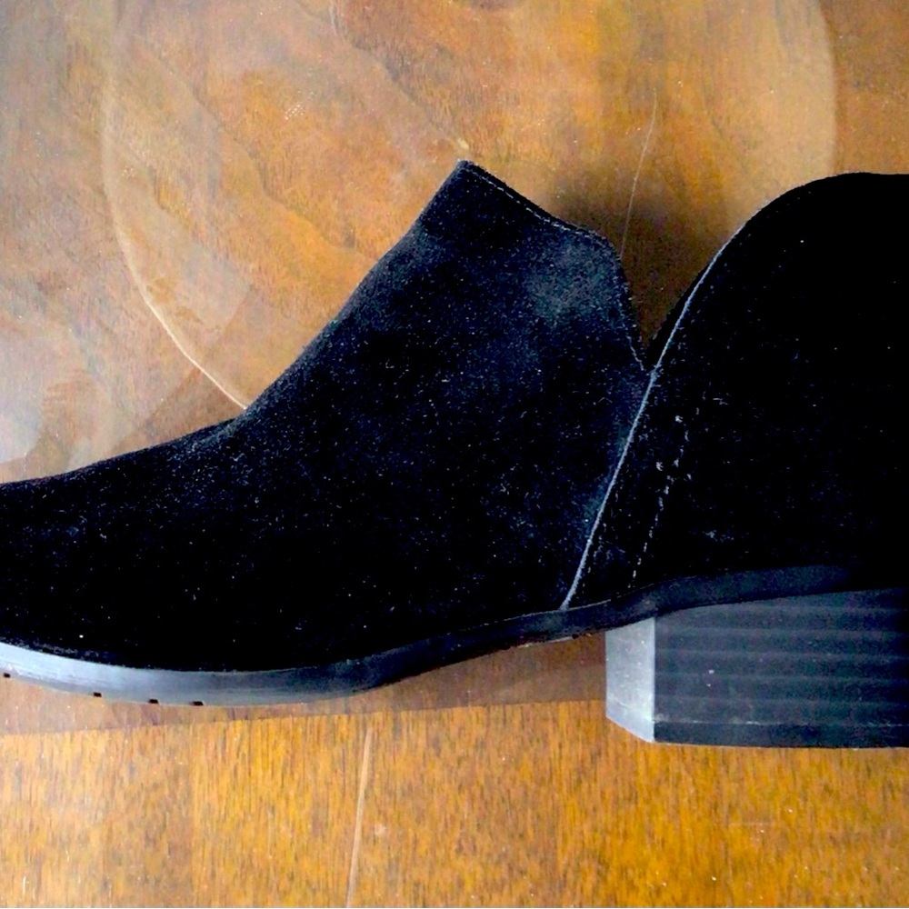 Black suede booties